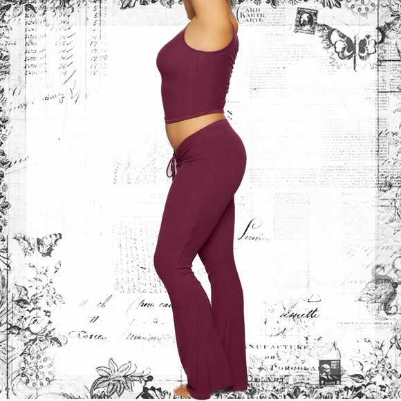 SKIMS Soft Lounge Ruched Pant in Wine size XS NWT! - Picture 3 of 5
